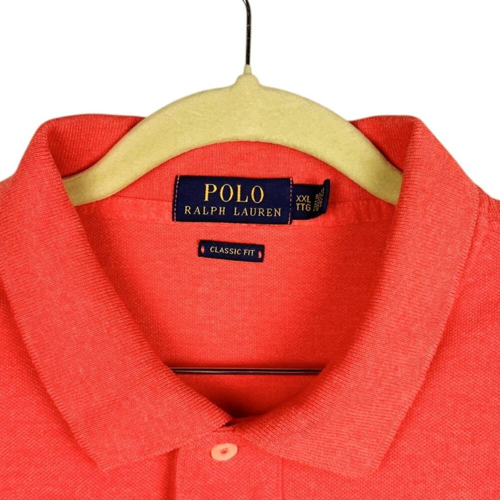 Polo Ralph Lauren Salmon Cotton Classic Fit Collared Short Sleeve Polo Top XXL - Picture 5 of 11